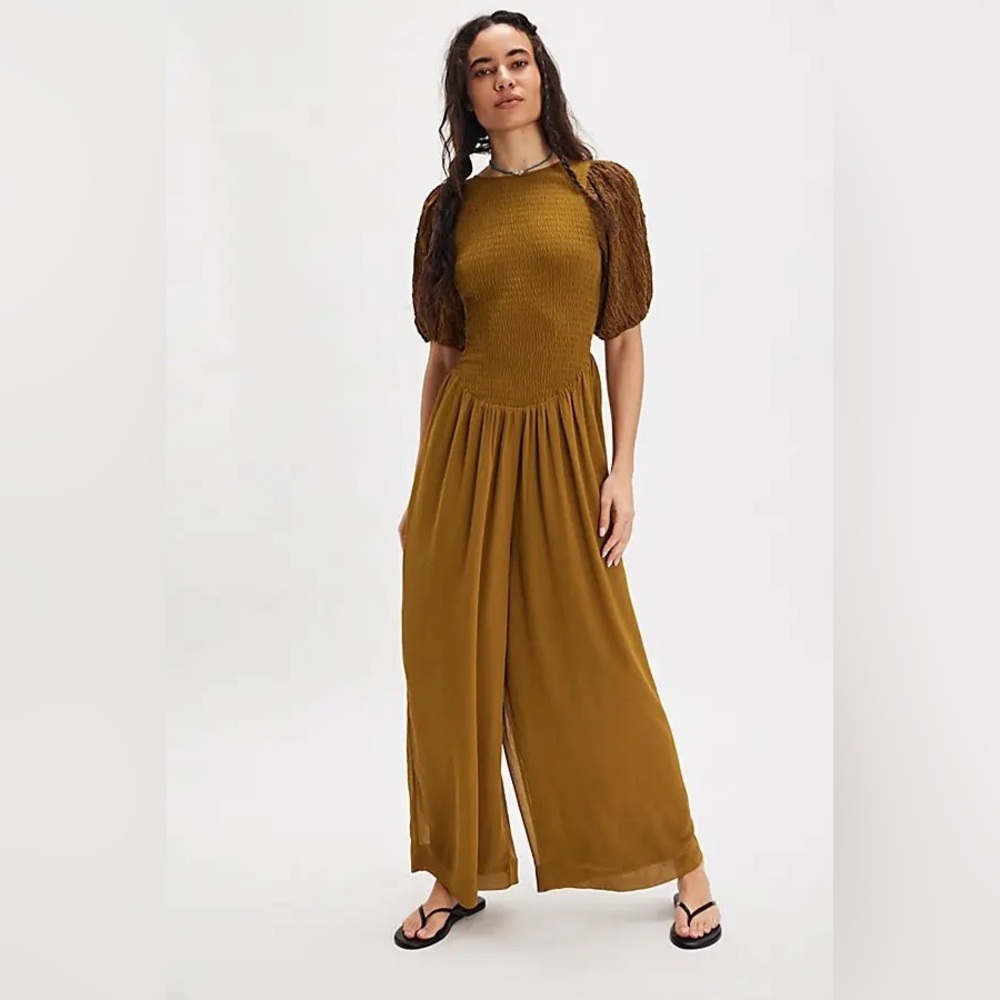 NEW FREE PEOPLE Temperley Jumpsuit - Calvary Green